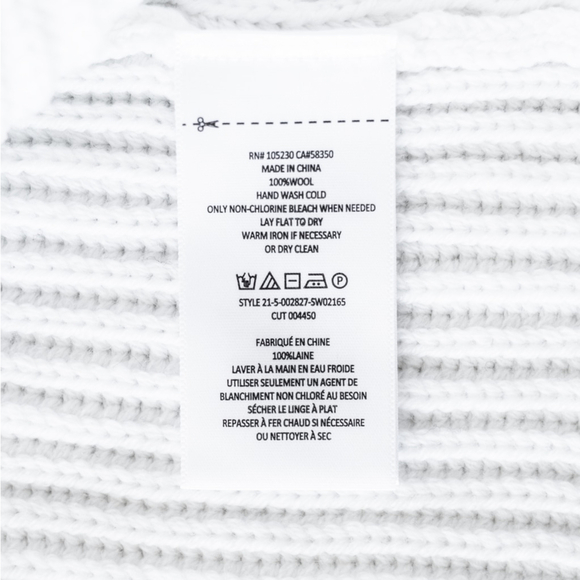 NWT Joie Hinnes Quarter Zip Sweater Pullover White Wool Women's $348 - Size S - Picture 12 of 12